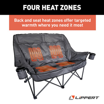 Lippert Big Bear heated loveseat heat settings for personalized warmth