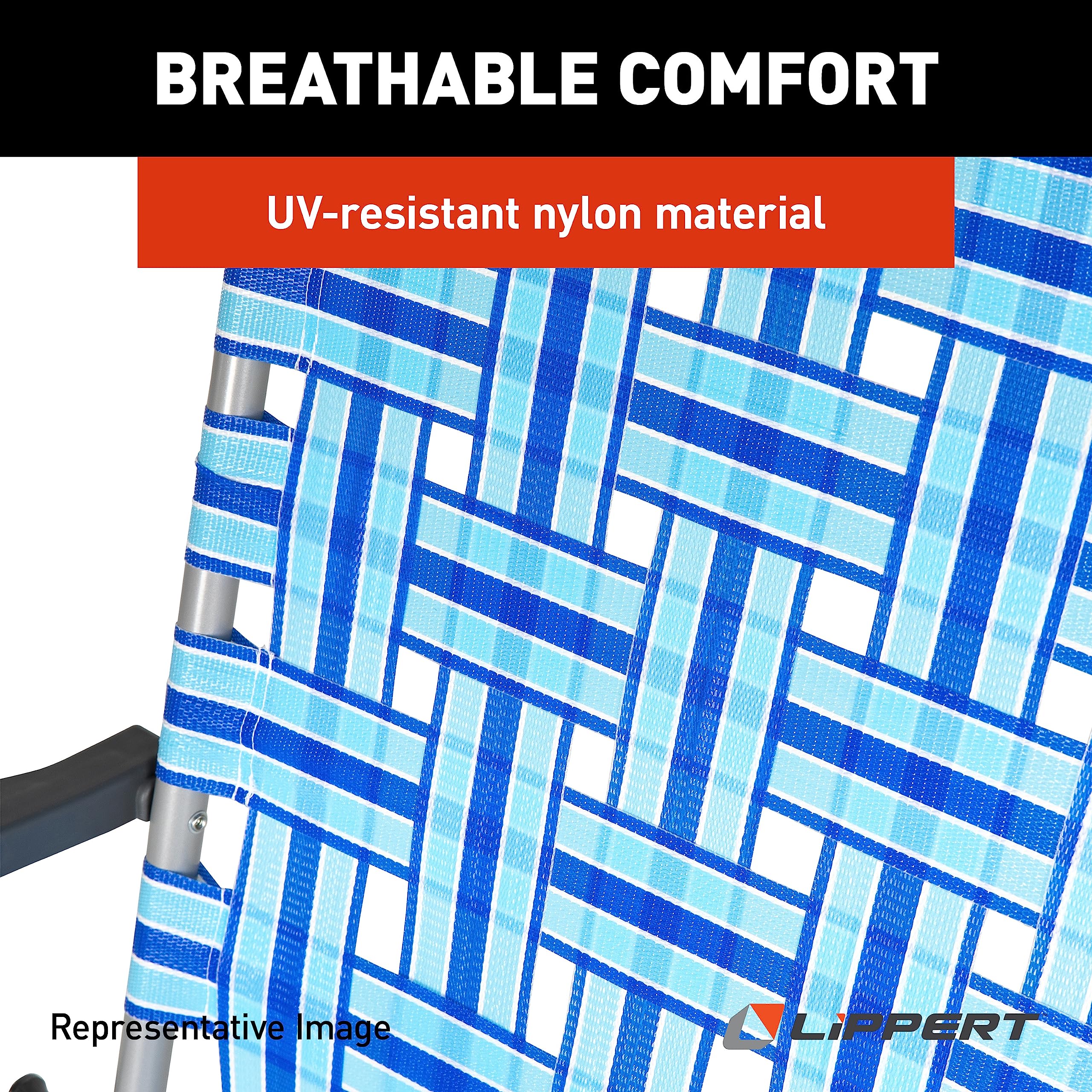 Durable steel frame delivers stable support on various surfaces