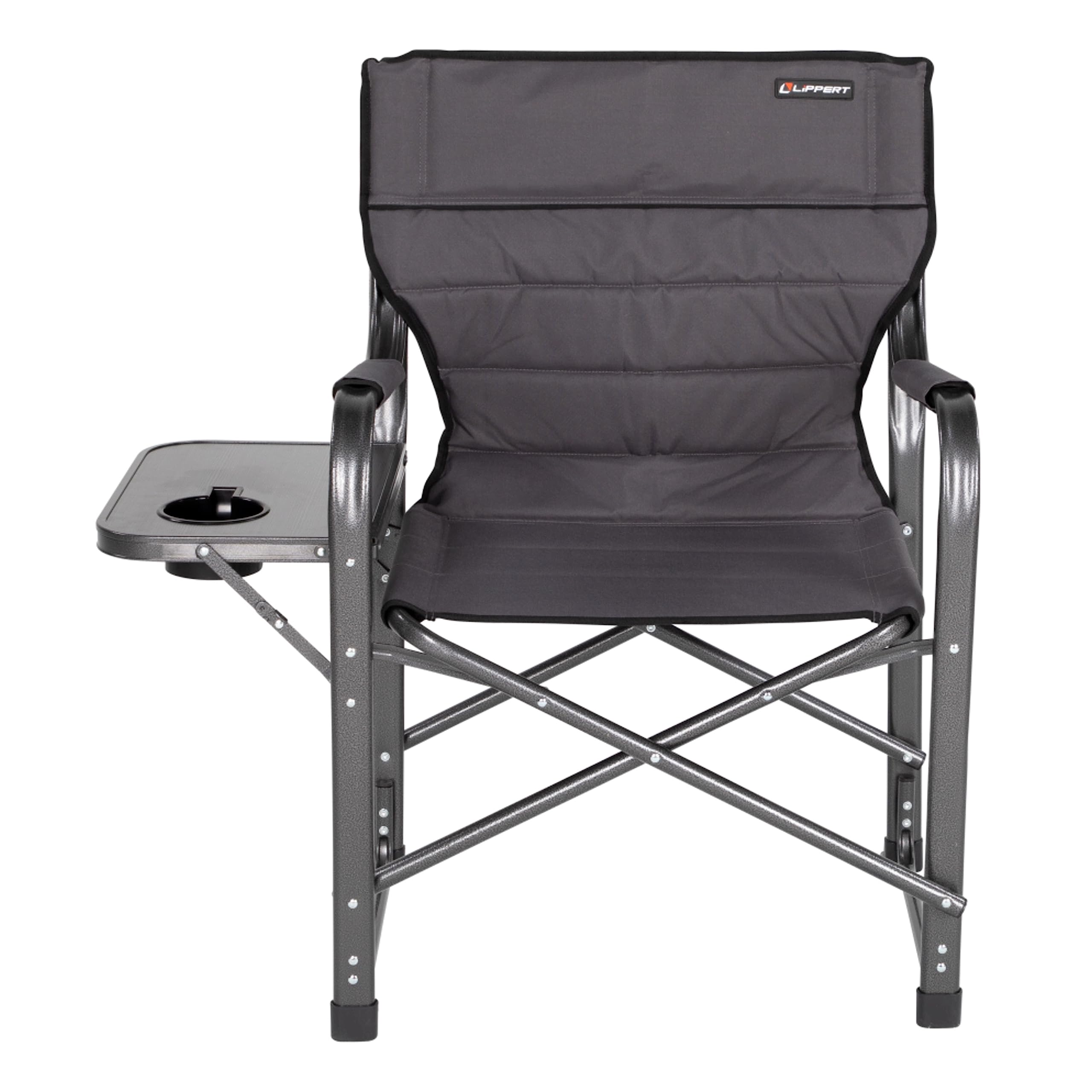 Lippert Scout Plus chair's steel frame supports up to 400 pounds for reliable camping seating.