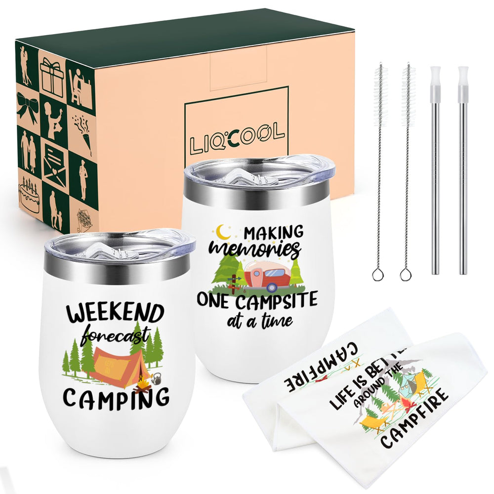 LiqCool camper tumblers 2pack side-by-side for outdoor use
