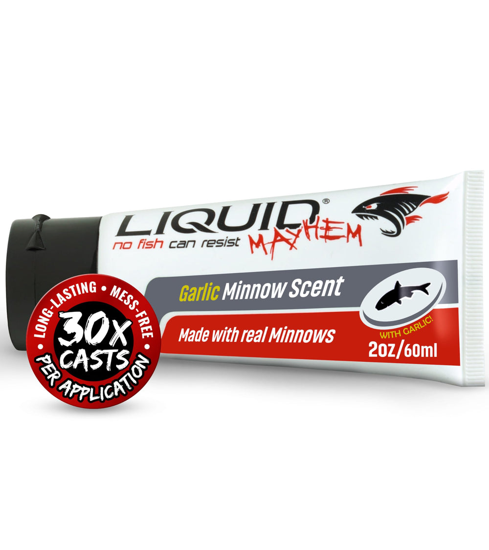 Liquid Mayhem Garlic Minnow Gel 2-pack packaging
