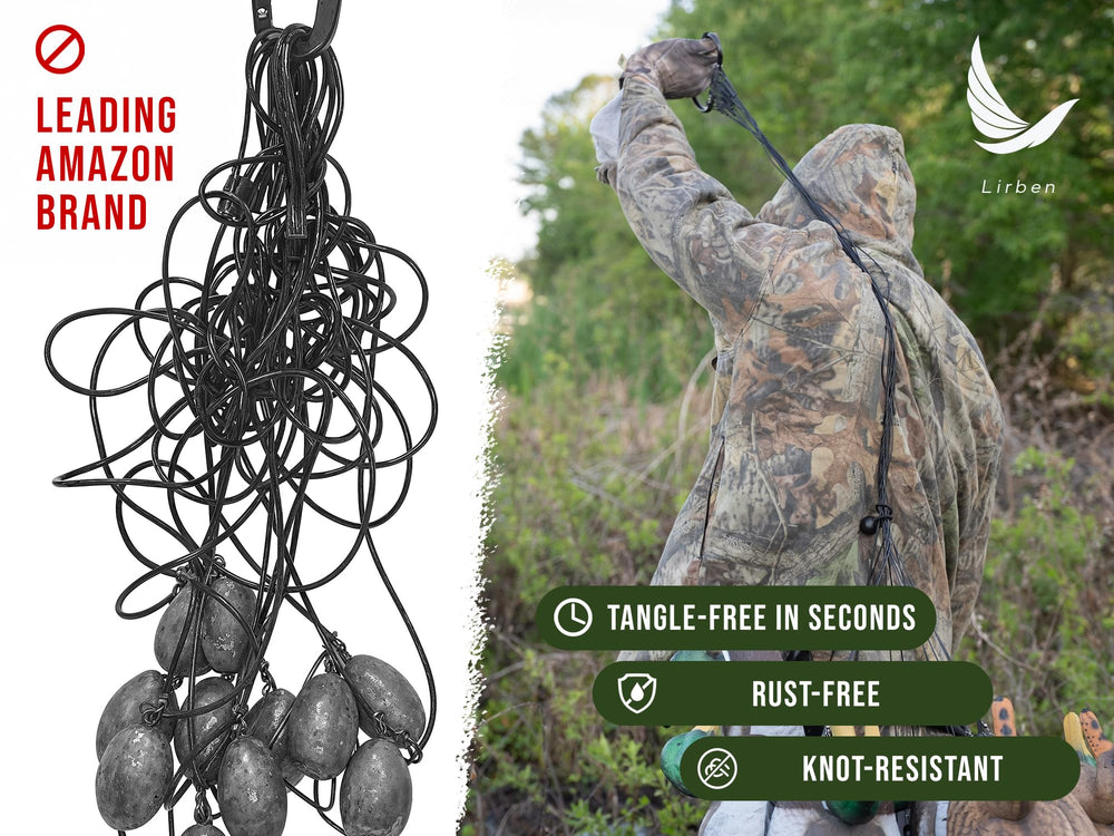 Lirben corrosion-resistant crimps on 6oz weights ensure lasting field reliability