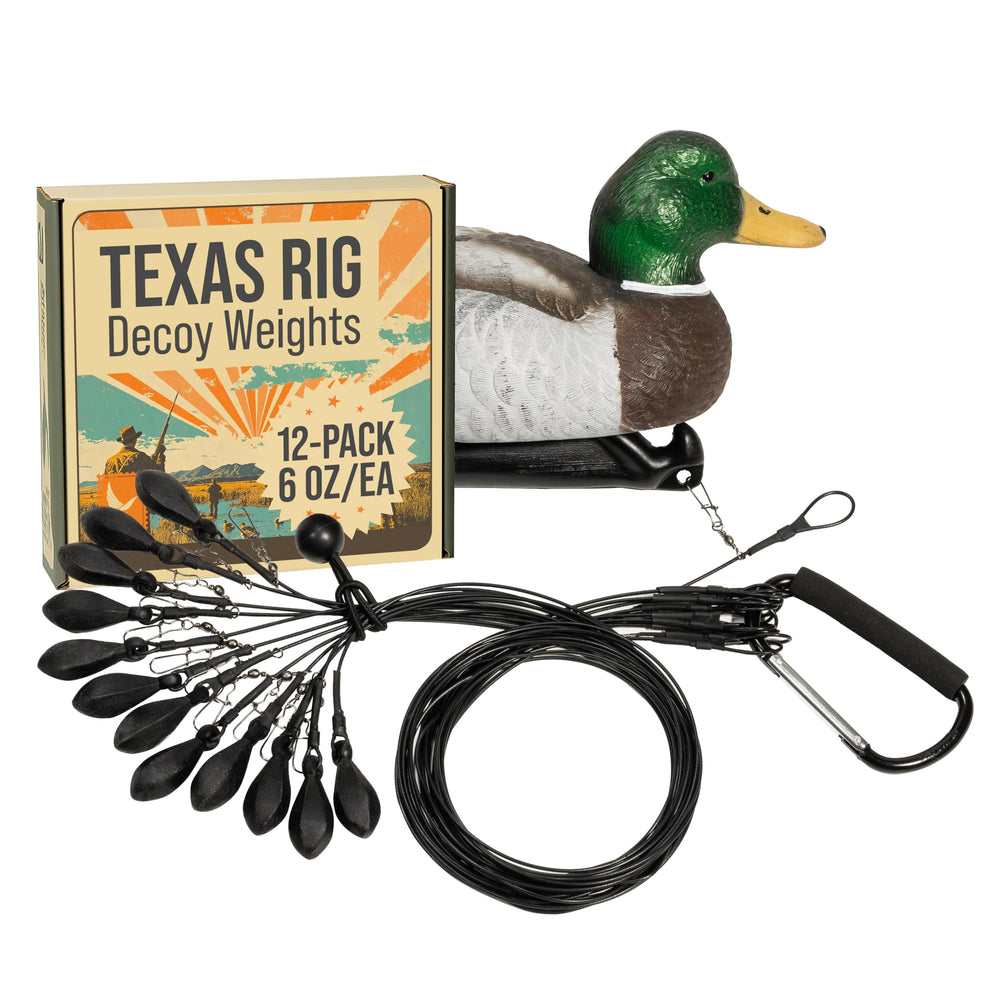 Lirben Texas Rig decoy weights 12-pack for quick deployment and tangle-free setup