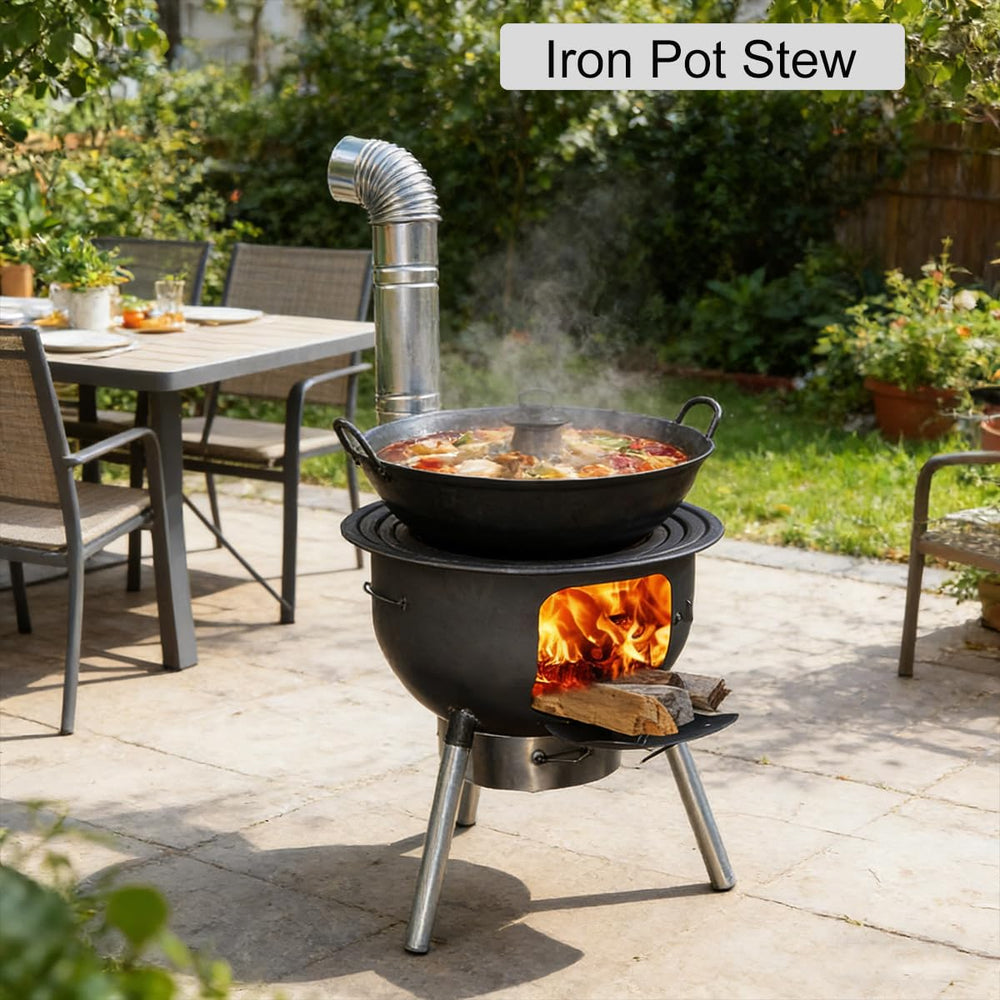 LITAITAI carbon steel construction delivers durable, high-heat performance for outdoor cooking.