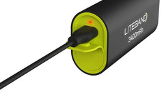 Liteband backup battery USB-C indicator shows charging status
