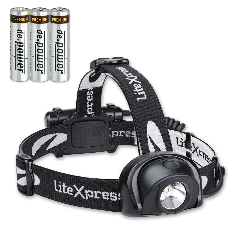 LiteXpress Liberty 113 headlamp tilted to demonstrate versatile lighting angles