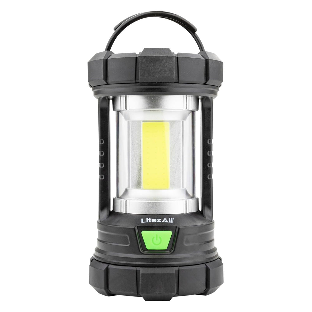 LitezAll 25294 rechargeable lantern front view for reliable outdoor lighting at night.