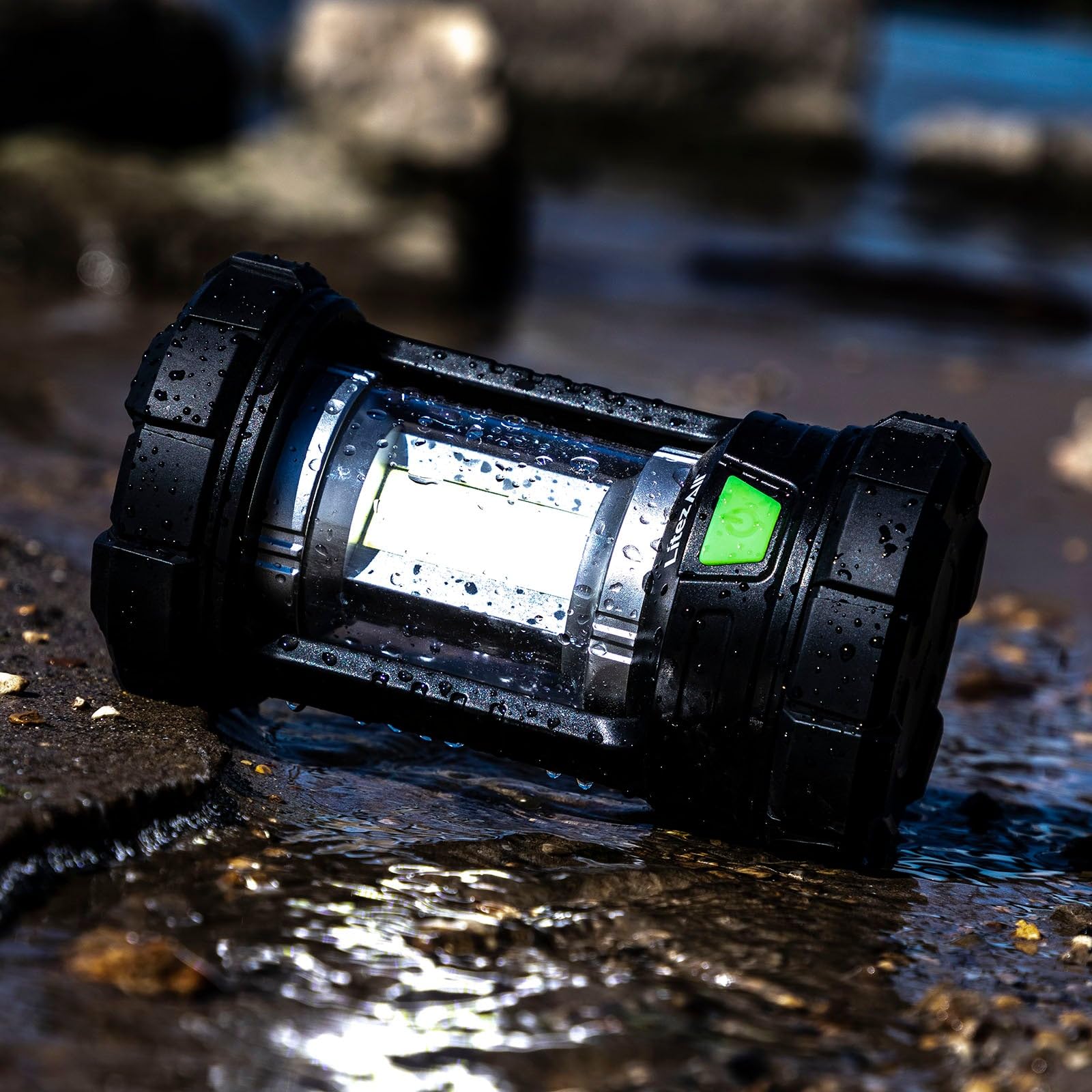 LitezAll 25294 lantern side view for easy handling during camping and emergencies.