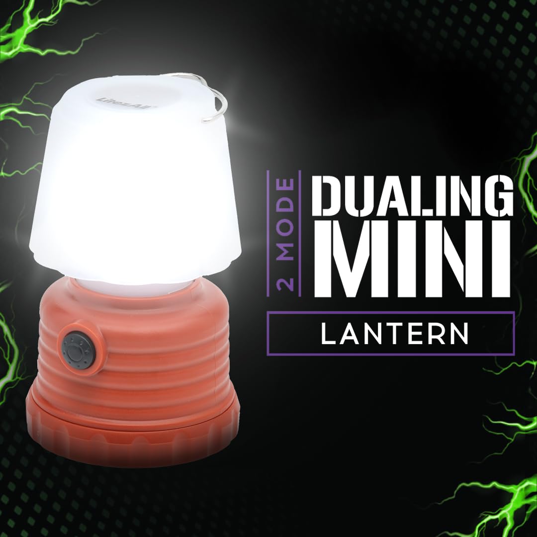 LitezAll Mini Lantern flame mode delivers warm, flickering light for cozy campsites.