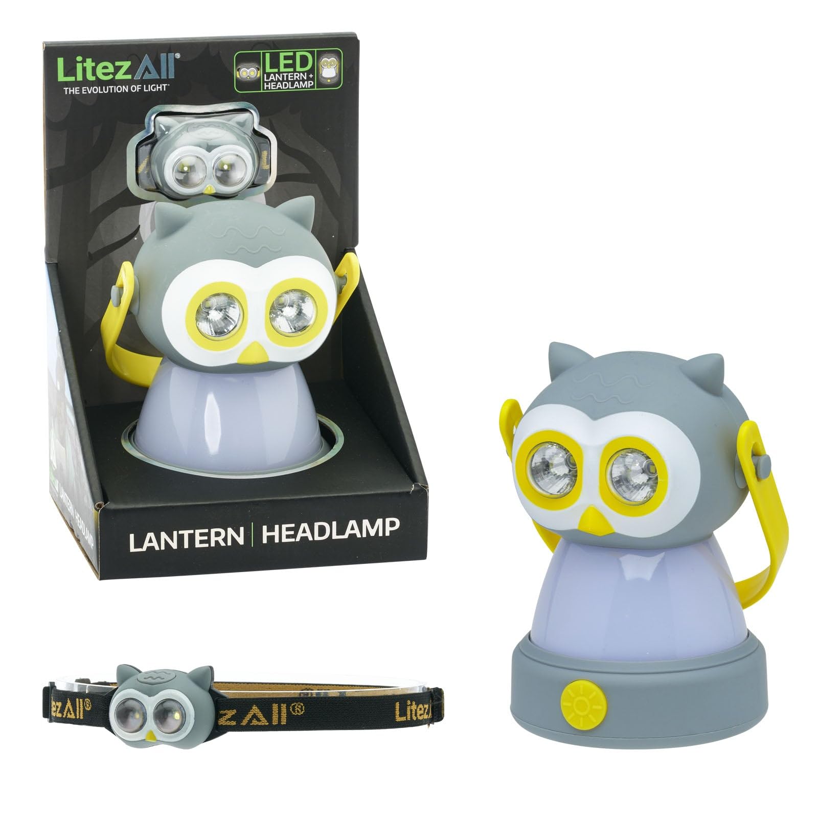 LitezAll Owl headlamp with adjustable strap offers comfortable night exploration.