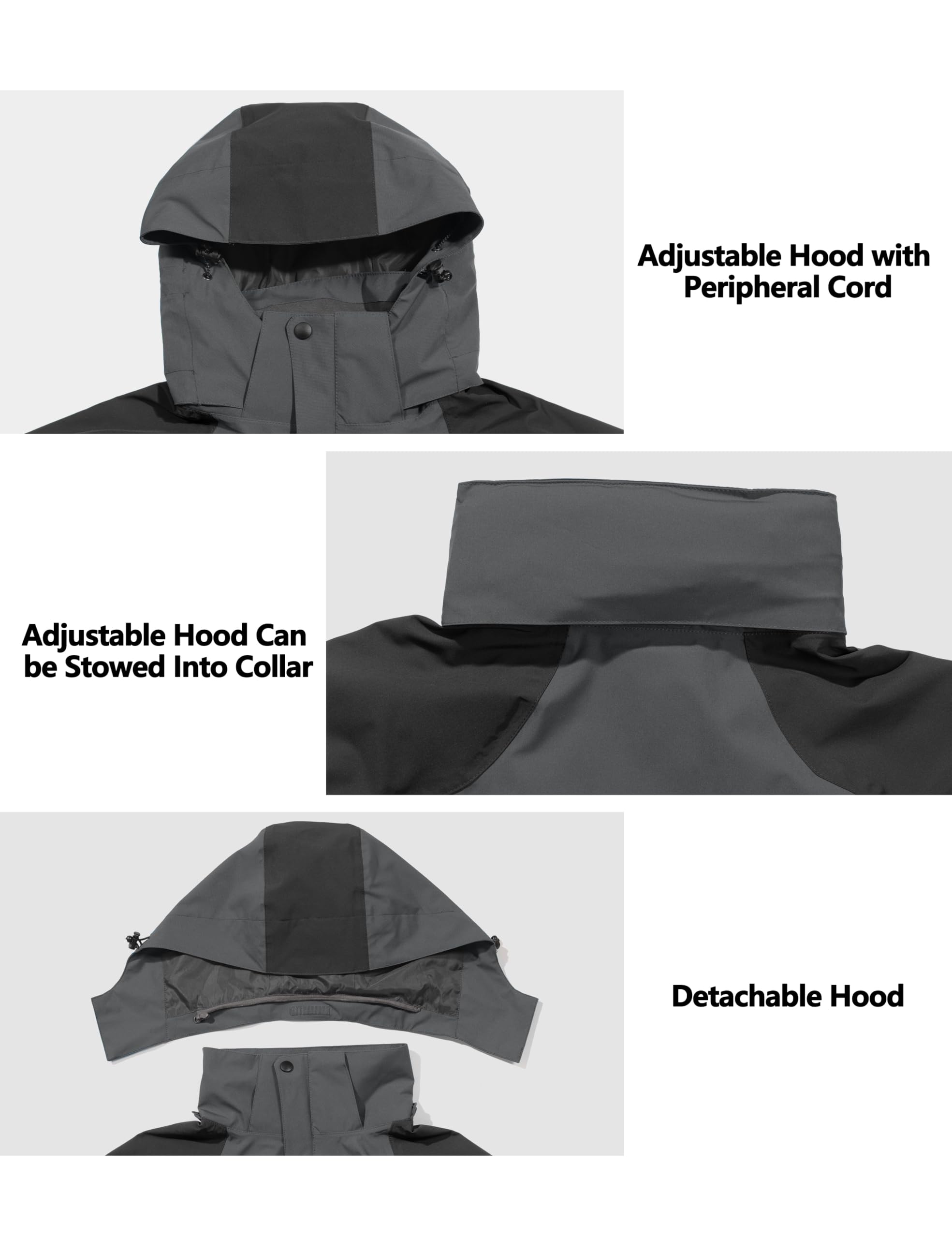 Little Donkey Andy adjustable hood drawstring ensures a snug fit on windy days.