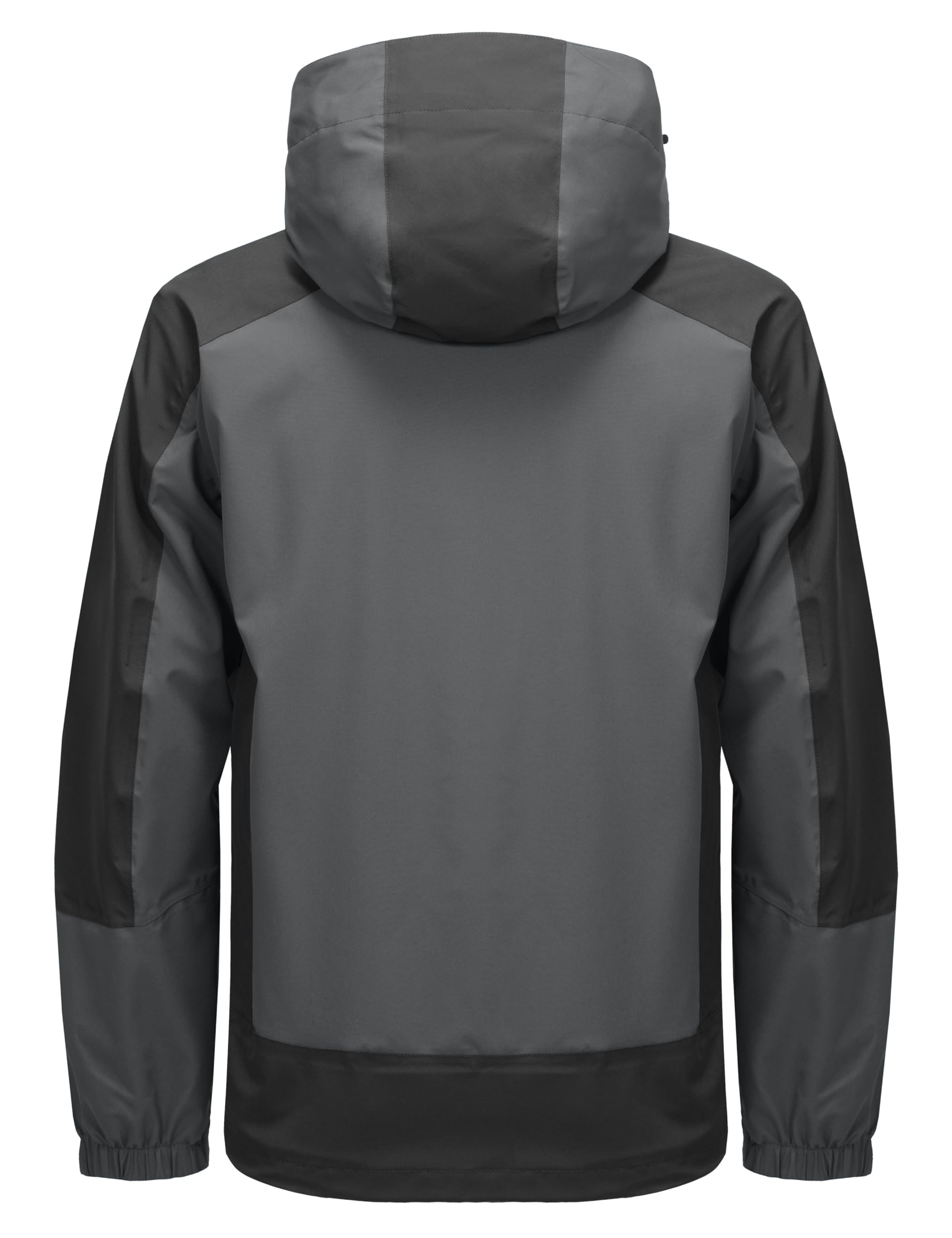 Little Donkey Andy attached tuck-away hood extended for adaptable protection in changing conditions.