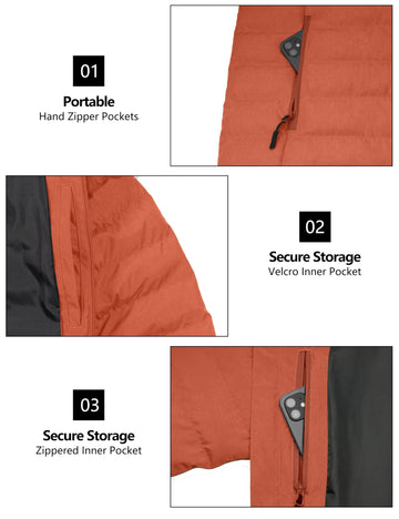 Little Donkey Andy orange-heather outer jacket presenting a stylish winter look.