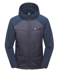 Little Donkey Andy jacket front view navy with lightweight warmth for daily wear.