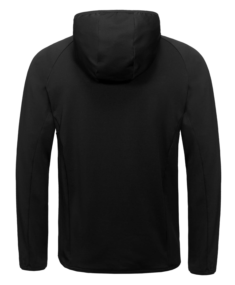 Little Donkey Andy jacket hooded design close-up showcasing snug, adjustable protection during chilly mornings.