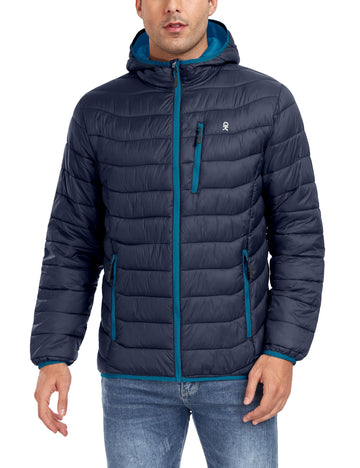 Little Donkey Andy men's packable puffer jacket back view for versatile outdoor wear