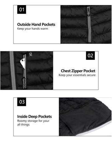 Little Donkey Andy puffer jacket water-repellent nylon shell for light rain errands.