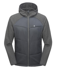 Little Donkey Andy men's puffer jacket front view shows water-resistant shell for wet commutes.