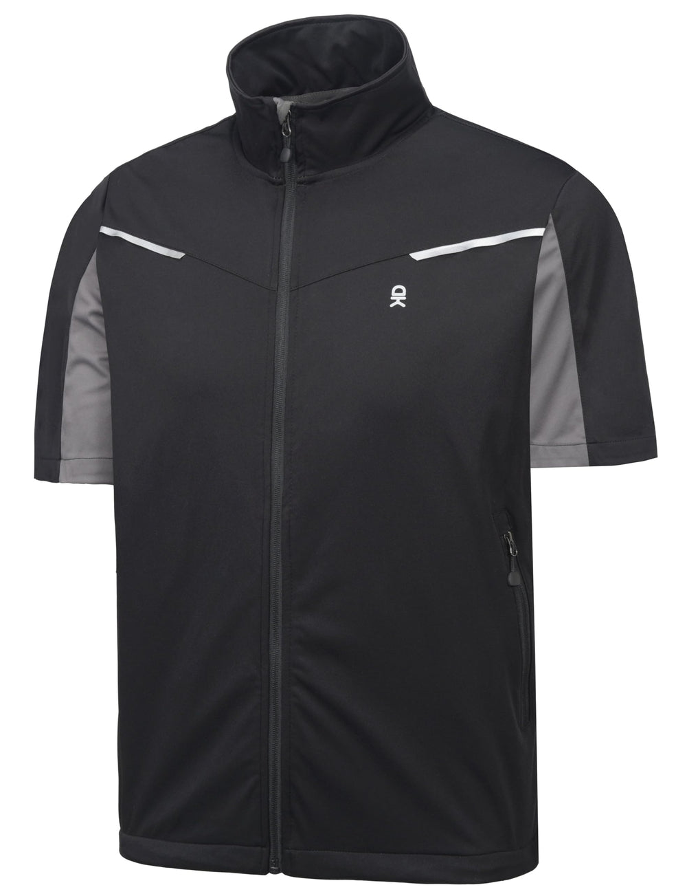 Little Donkey Andy men's softshell vest front view with windproof warmth for the golf course.