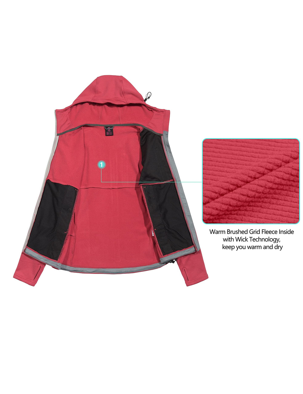 Little Donkey Andy three-pocket fleece jacket ready for trails, gym, or city wear