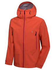 Little Donkey Andy rain jacket front view in orange for outdoor protection.