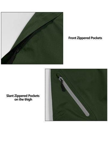 Little Donkey Andy rain pants deep green color ideal for everyday wear