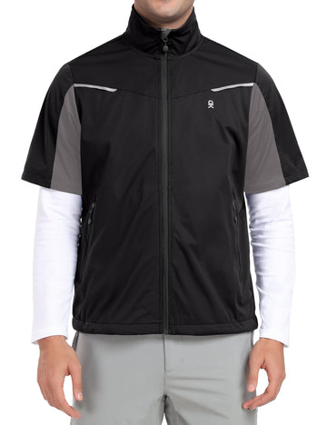Little Donkey Andy softshell vest back view—sleek lines and mobility for hiking and running.
