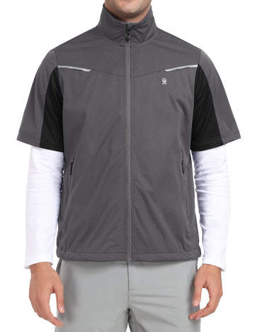 Little Donkey Andy softshell vest back view highlighting breathable, lightweight comfort during hikes.