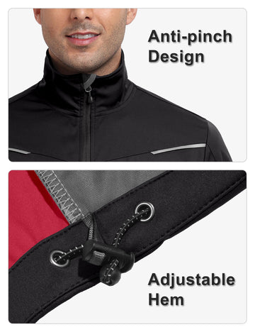 Little Donkey Andy windproof vest stand-up collar closeup emphasizes chin guard.