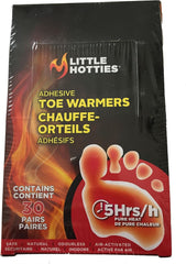 Little Hotties Foot Warmers 30 Pack in box ready for chilly commutes.