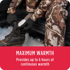 Little Hotties toe warmers in use inside a sock during activity.