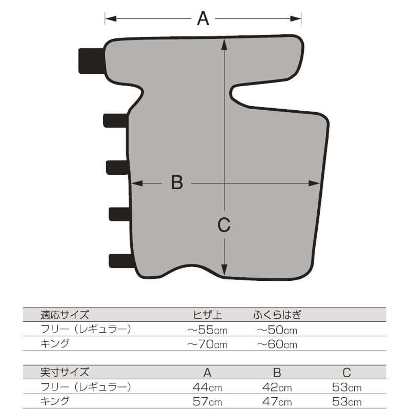 AC-70 King Size over thick calf demonstrates extra width.