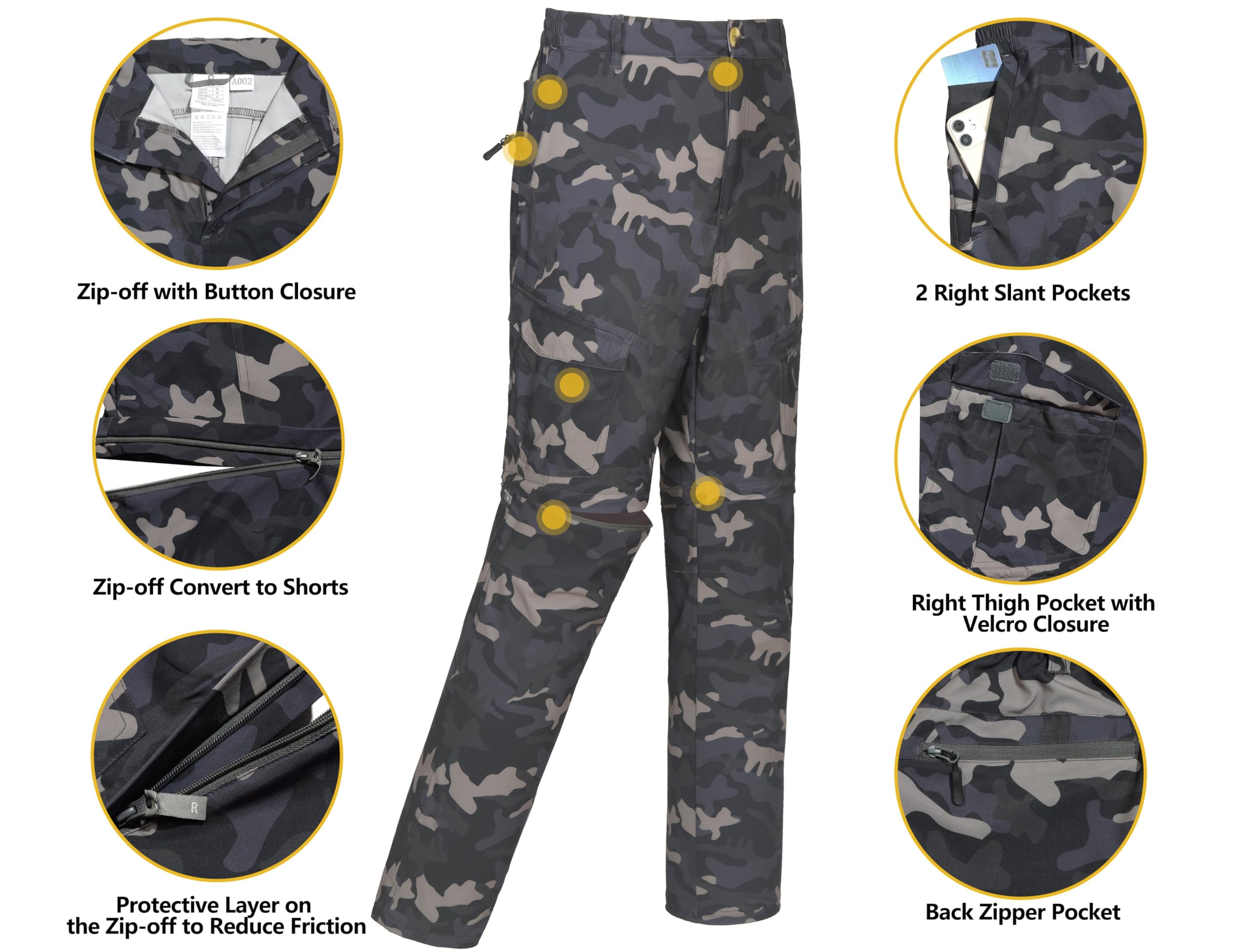 Little Donkey Andy pants featuring 4-way stretch and adjustable waist for freedom of movement.