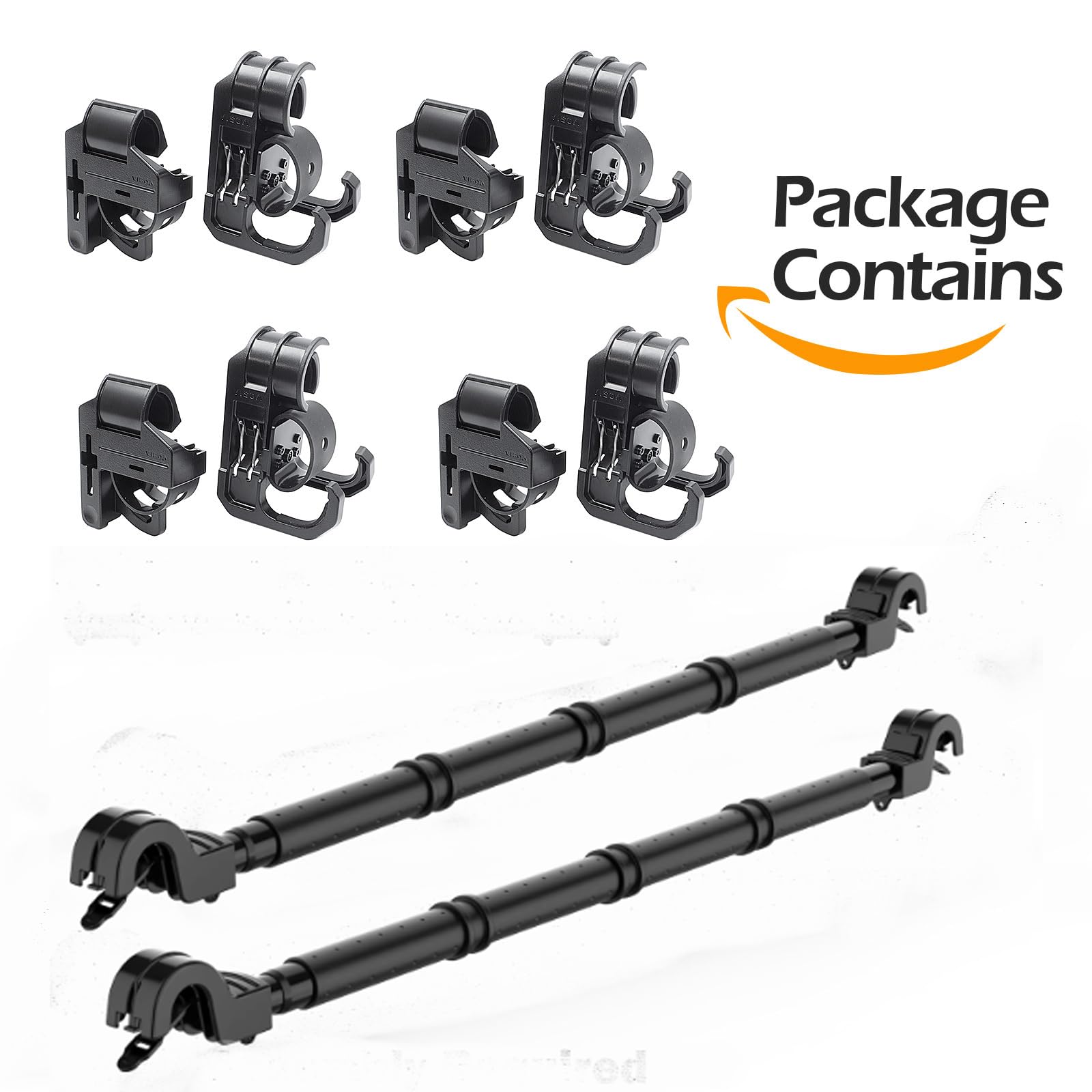 LITTLEMOLE Easy-install on 4 handlebars for quick, secure rod storage.
