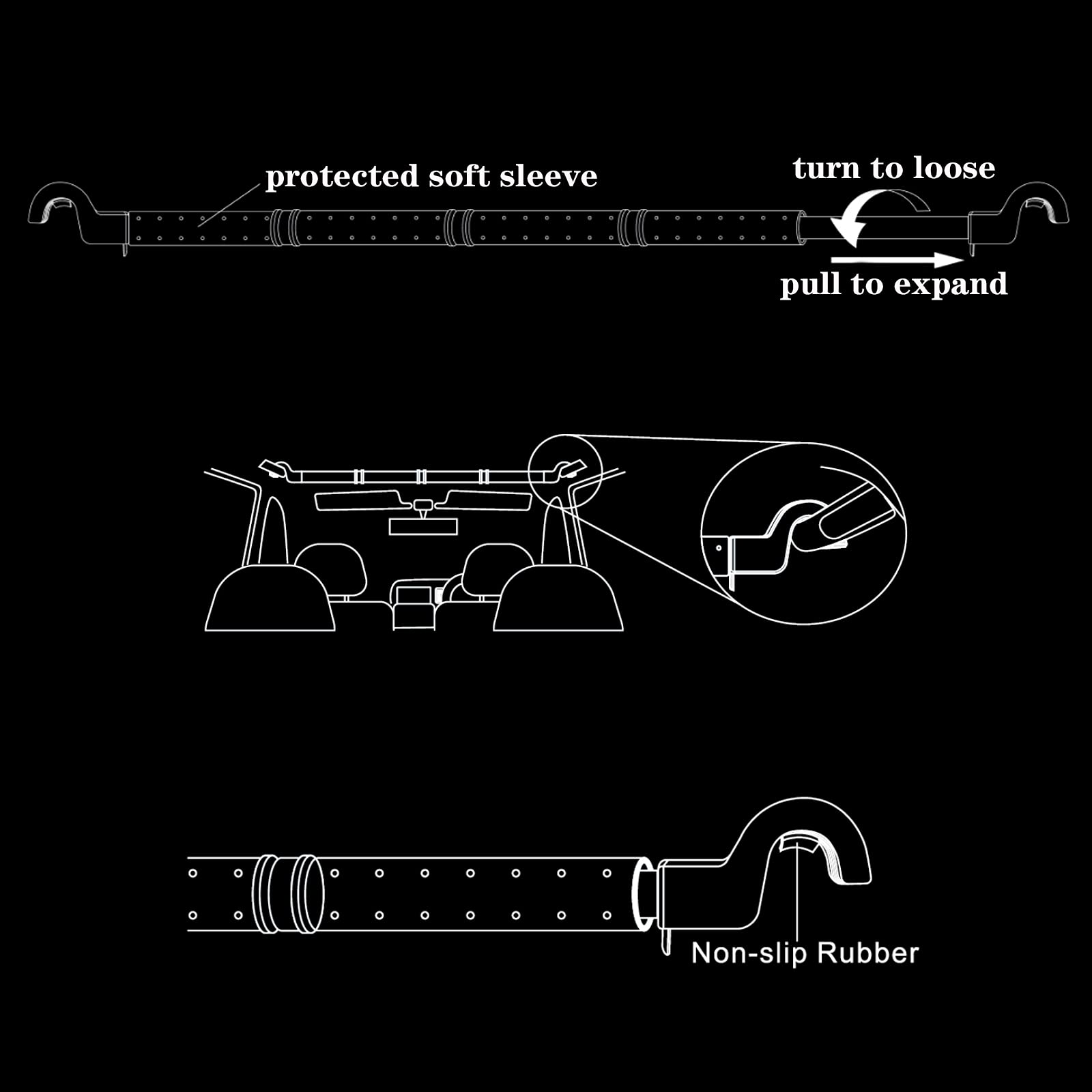 LITTLEMOLE Non-slip expanded rubber design helps stay put on bumpy roads.