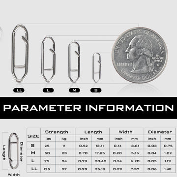 Heavy-duty rust-proof stainless steel fishing snap