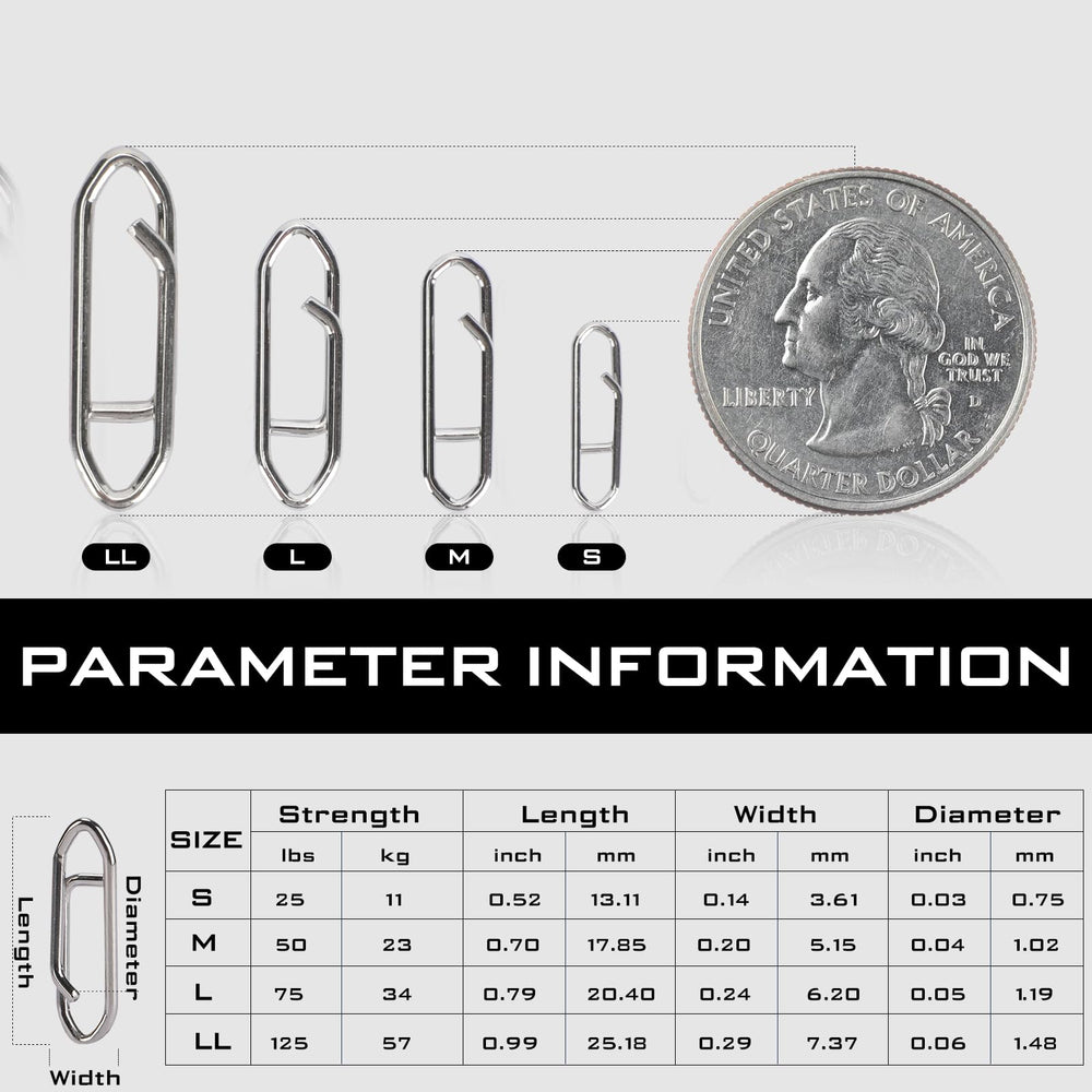 Heavy-duty rust-proof stainless steel fishing snap