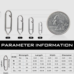 Heavy-duty rust-proof stainless steel fishing snap
