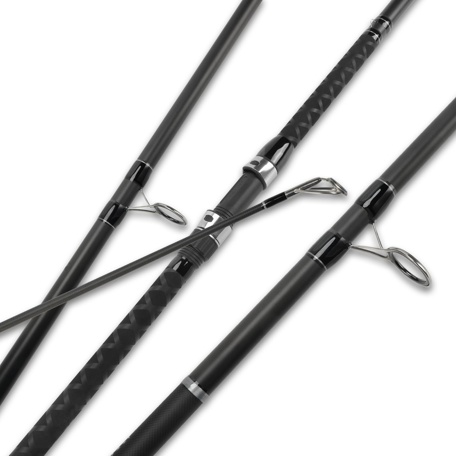 LITTMA surf rod 9ft setup showing graphite construction for precise casting