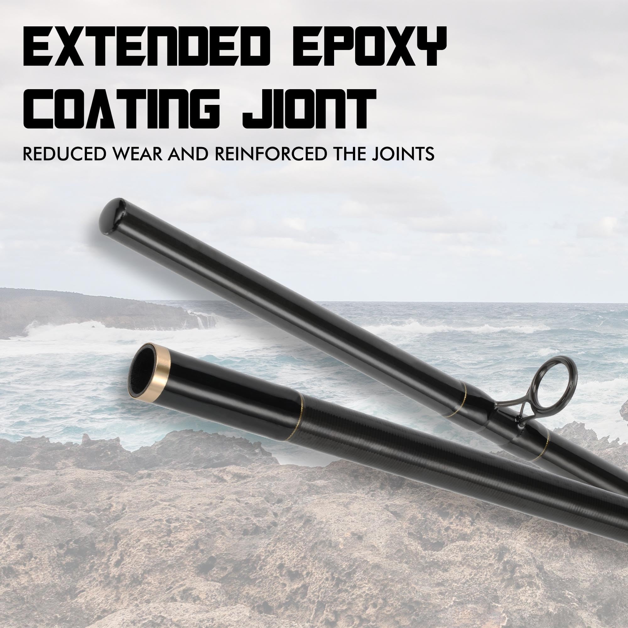 Fuji DPS reel seat on LITTMA carbon surf fishing rod
