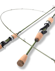 LITTMA Wild Streams ultralight rod with green carbon fiber blank for sensitive casting.