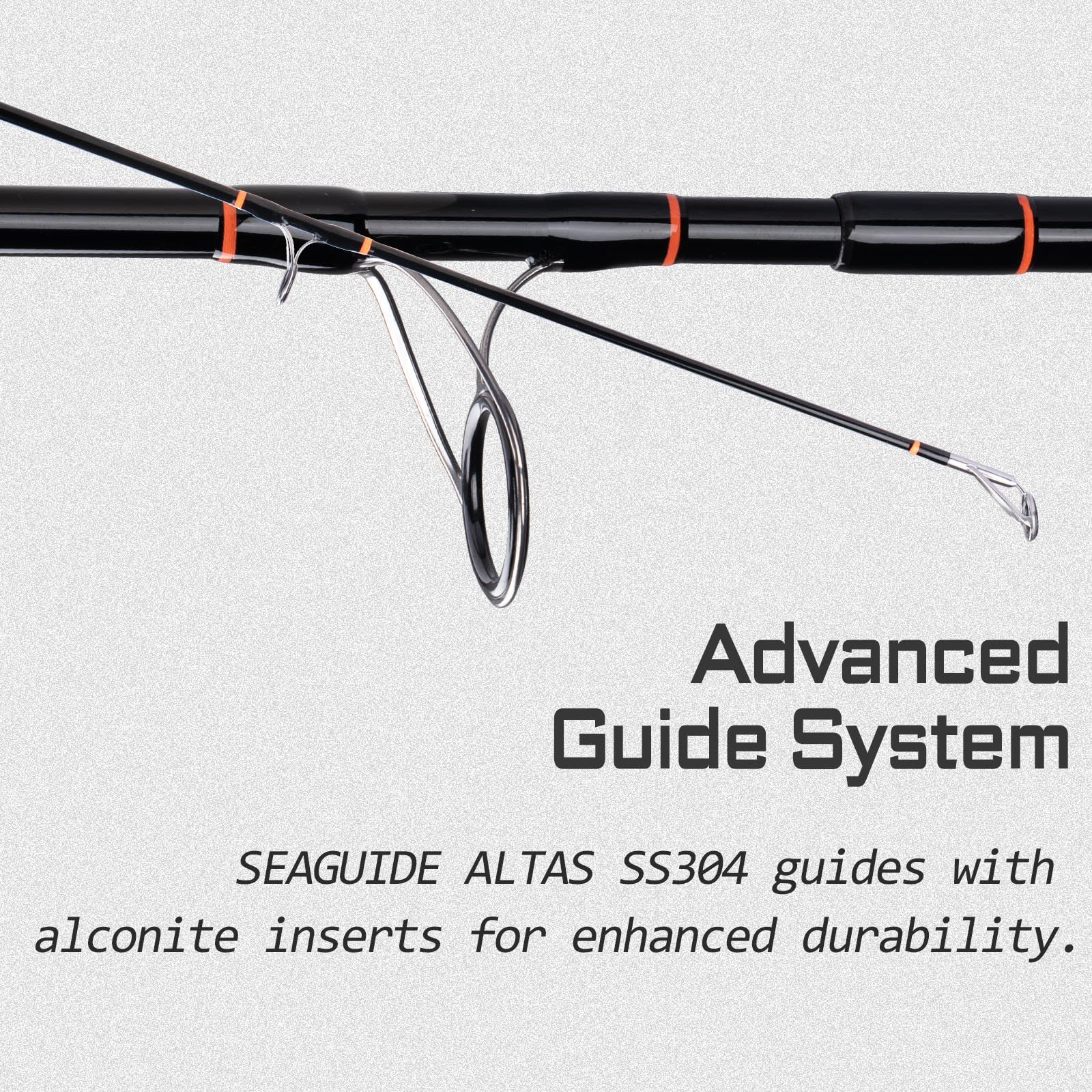 Graphite composite surf fishing rod in two-piece design by LITTMA