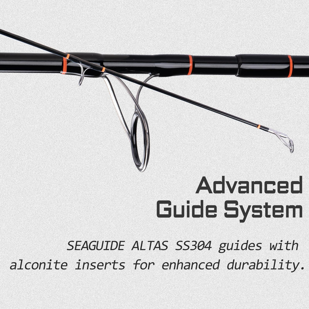 Graphite composite surf fishing rod in two-piece design by LITTMA
