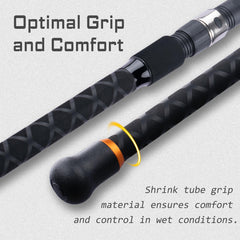Close-up of precision guides on LITTMA All Rounder graphite rod