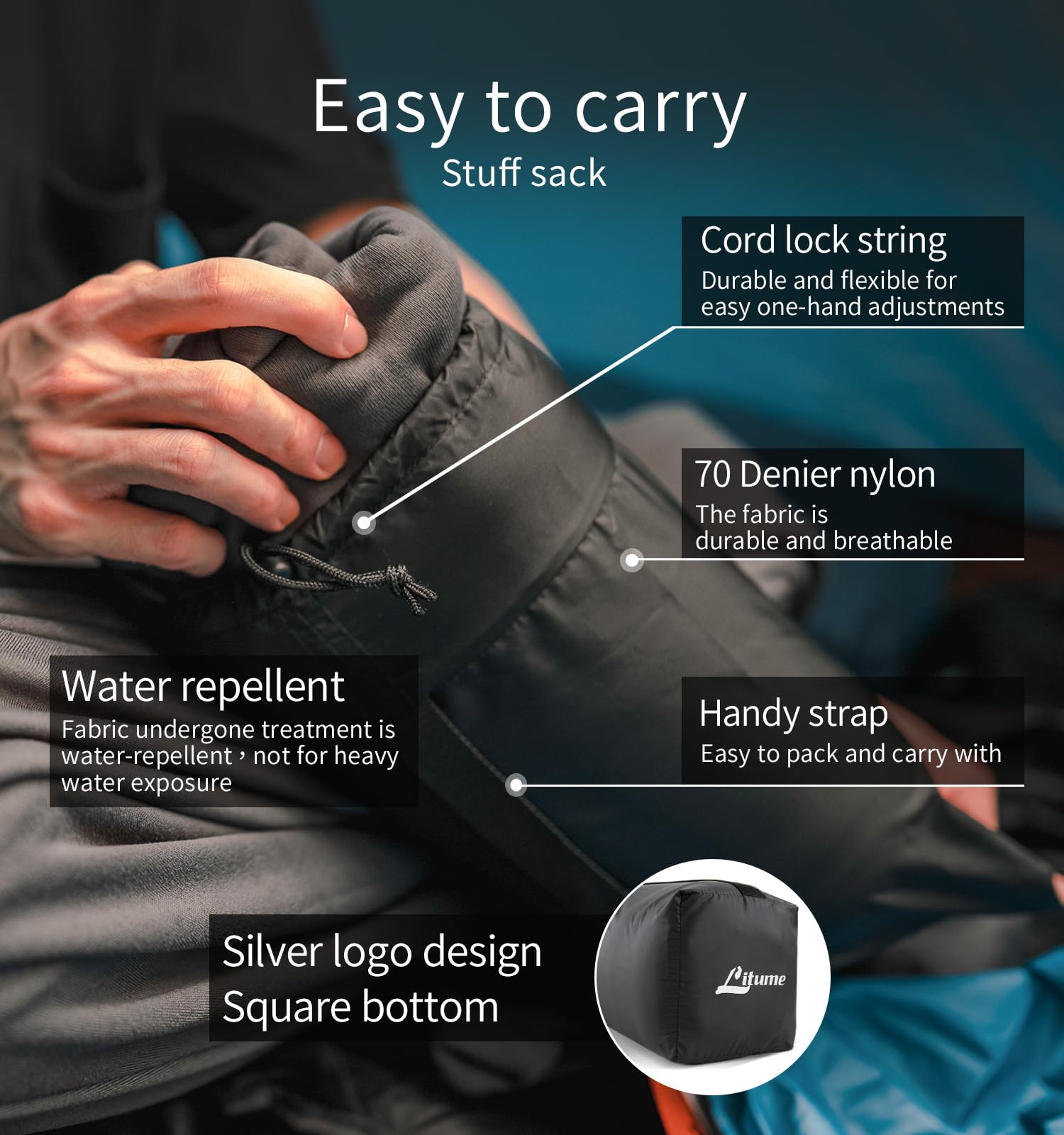 Litume all-season liner features a Taiwan-made tag indicating quality craftsmanship.