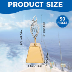 Clip-on fishing alarm bell attached to a fishing rod