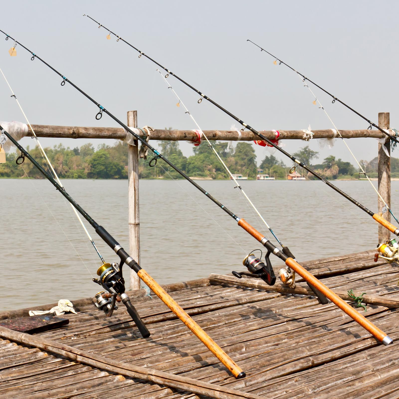 Fishing gear setup showing bells on rods for various waters