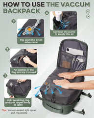Livbote vacuum backpack shoe compartment keeps footwear separate and organized