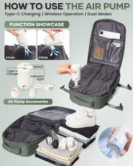 Livbote vacuum backpack USB port enables on-the-go device charging
