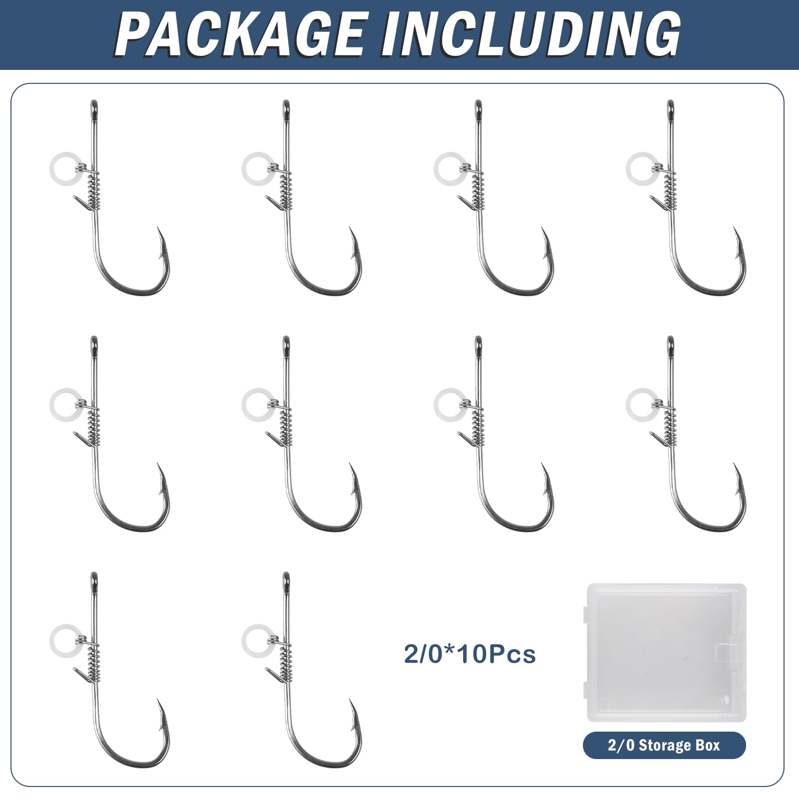 Hooks suitable for saltwater, freshwater, and brackish water